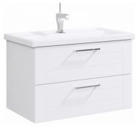 Тумба под раковину Aqwella Манчестер 80 MAN01082 подвесная Белый глянец