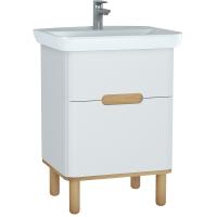 Тумба с раковиной Vitra Sento 65 60821 Белая матовая