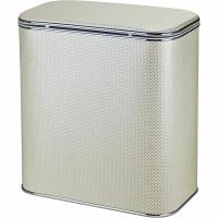 Корзина для белья Cameya Квадрат KLH-M-9 с микролифтом средняя Бежевая, кант хром