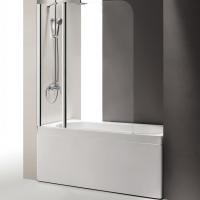 Душевая дверь в нишу Cezares ECO-O-V-11-120/140-C-Cr профиль Хром стекло прозрачное
