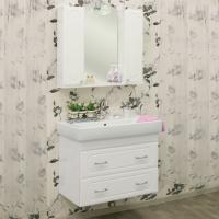 Тумба с раковиной Sanflor Ксения 80 Н0000000125 подвесная Белая
