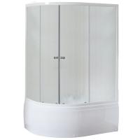 Душевой уголок Royal Bath BK 120х80 RB8120BK-C-R с поддоном профиль Белый стекло матовое