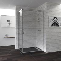 Душевой уголок RGW Passage PA-46 80x100 профиль Хром стекло прозрачное