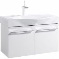 Тумба под раковину Aqwella 5 Stars Милан 80 Mil.01.08/W 2 дверцы подвесная Белая