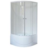 Душевой уголок Royal Bath BK 90х90 RB90BK-T с поддоном профиль Белый стекло прозрачное