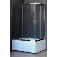 Душевой уголок Royal Bath RB-L-3002-5 120х80 без поддона профиль Хром стекло прозрачное
