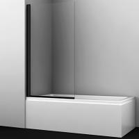 Шторка на ванну WasserKRAFT Berkel 80x140 48P01-80B профиль Черный стекло прозрачное