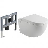 Унитаз Cerutti SPA C-376C 7277 с импульсным смывом с инсталляцией с сиденьем Микролифт