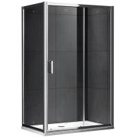 Душевой уголок Gemy S30191D-A75 110х75 профиль Хром стекло прозрачное