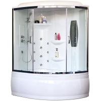 Душевая кабина Royal Bath ALP 140x95 RB140ALP-T-CH-L с гидромассажем стекло прозрачное задние стенки Белые