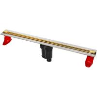 Душевой лоток Berges Wasserhaus Super Slim 800 092054 с решеткой Золото глянец