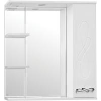 Зеркало со шкафом Style Line Венеция 75 С с подсветкой Белый глянец