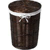 Корзина для белья WasserKRAFT Elbе 38x38x50 WB-740-M с крышкой Коричневая