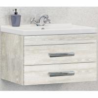 Тумба с раковиной Comforty Никосия 80 4138839 подвесная Дуб белый