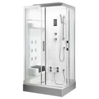 Душевая кабина Cerutti SPA 110x85 SW-C11085 L профиль Хром стекло прозрачное