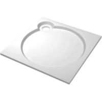 Поддон из литьевого мрамора Cezares Tray S A 100x100x6 Белый