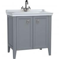 Тумба с раковиной Vitra Valarte 80 62154 Серая матовая