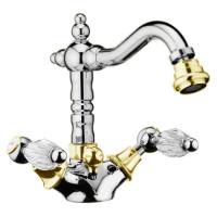 Смеситель для биде Webert Alexandra AL710402 Хром Золото кристаллы Swarovski