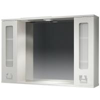 Зеркало со шкафом Какса-А Витраж 105 003376 с подсветкой Белое