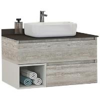 Тумба с раковиной Comforty Прага 90 4136270 подвесная Дуб белый