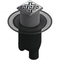 Душевой трап Berges Wasserhaus Platz Antik 150x150 090061 с решеткой Матовый хром