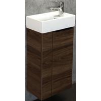 Тумба с раковиной Comforty Асти 40 00-00000834 подвесная Дуб темно-коричневый