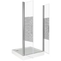 Душевая дверь в нишу Good Door Fantasy SD-100-F-CH 100 профиль Хром стекло прозрачное с рисунком