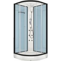 Душевая кабина Domani-Spa Delight 99 90x90 DS01D99LDbCl10 с гидромассажем профиль Графит задние стенки Синие