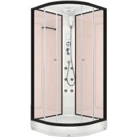 Душевая кабина Domani-Spa Delight 110 100x100 DS01D110LPcCl10 с гидромассажем профиль Графит задние стенки Розовые