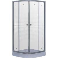 Душевой уголок Timo 100x100 TL-1101R профиль Хром стекло прозрачное с рисунком