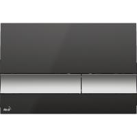 Клавиша смыва Alcaplast Basic M1728-2 Черная Матовый хром