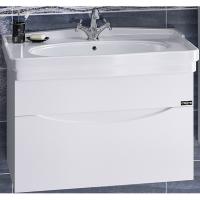 Тумба с раковиной СанТа Сатурн 85 700199 подвесная Белая