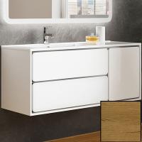 Тумба с раковиной SanVit Бруно-2 120 L kbruno2120 с фактурой под дерево подвесная Акация светлая