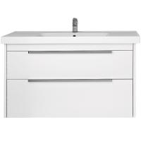 Тумба под раковину Dreja Prime 90 99.9302 подвесная Белый глянец