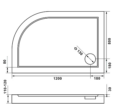 Акриловый поддон для душа Good Door Калипсо 120x80 L Белый Акриловый поддон для душа Good Door Калипсо 120x80 L Белый
