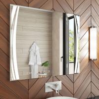 Зеркало Vigo Elen Luxe 100 с подсветкой и часами Хром