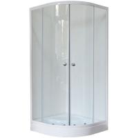 Душевой уголок Royal Bath HK 100х100 RB100HK-T с поддоном профиль Белый стекло прозрачное