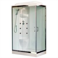 Душевая кабина Royal Bath HP 120х80 RB8120HP6-WT-CH-L стекло прозрачное задняя стенка Белая