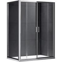 Душевой уголок Gemy Victoria 160x100 две дверцы профиль Хром стекло прозрачное