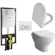 Комплект унитаза с инсталляцией Vitra Zentrum 9012B003-7206 с сиденьем Микролифт
