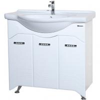 Тумба c раковиной Bellezza Дрея 85 с бельевой корзиной Белая