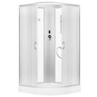 Душевая кабина Erlit Comfort ER3509P 90x90 задняя стенка Белая стекло матовое