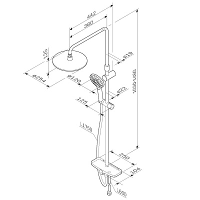 Душевая система AM.PM Like F0780200 Хром