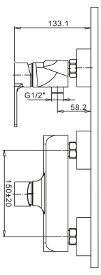 Смеситель для душа BelBagno Fonda FON-ESDM-CRM Хром
