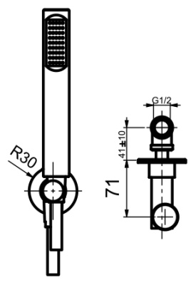 Душевой гарнитур Webert Opera AC0982 Хром Серый