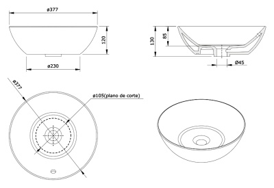 Раковина Sanindusa Sanlife 38 136379004 Белая