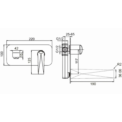 Смеситель для раковины Boheme Venturo 375-W Белый Хром