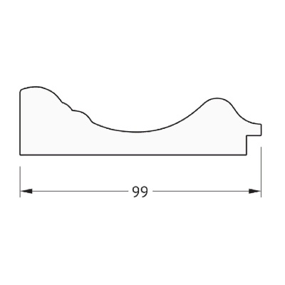 Зеркало Evoform Definite 142х82 Травленое золото