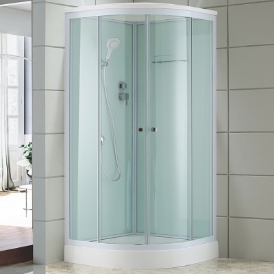 Душевая кабина Black&White Galaxy G8501-90х90 профиль Серебристый хром задняя стенка Белая