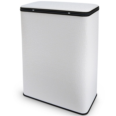 Корзина для белья Cameya Flower FWC-M средняя Белая, черный кант